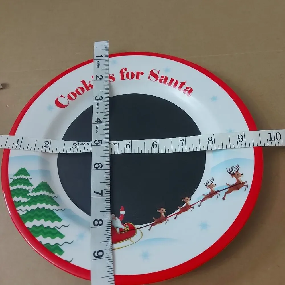 Santa's Cookie Message Plate + Reindeer Food Christmas Eve Holiday December Xmas
